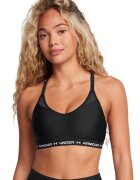 Under Armour Bustiera crossback cu detalii logo pentru fitness - Negru stins