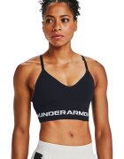 Under Armour Bustiera fara cusaturi cu bureti detasabili pentru fitness - Negru