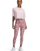 Under Armour Colanti crop cu model abstract - pentru fitness Motion - Rosu stins/Alb murdar