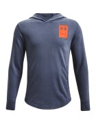 Under Armour Hanorac cu detaliu logo pentru antrenament Rival Terry - Portocaliu/Bleumarin