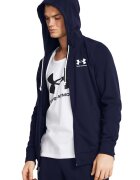 Under Armour Hanorac cu fermoar pentru antrenament Rival Terry - Alb/Albastru ultramarin