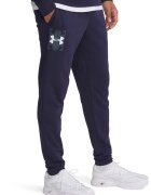 Under Armour Pantaloni din amestec de bumbac cu logo pentru fitness - Bleumarin