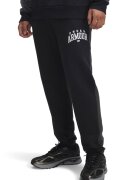 Under Armour Pantaloni din material fleece pentru fitness Rival - Negru/Gri inchis