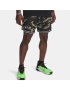 Under Armour Pantaloni scurti barbati Project Rock - verde - material elastic -