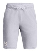 Under Armour Pantaloni scurti cu snururi pentru antrenament Rival Terry - Alb/Gri deschis