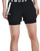 Under Armour Pantaloni scurti lejeri cu model 2 in 1 - pentru fitness Play-Up - Negru