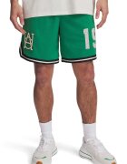Under Armour Pantaloni scurti lejeri pentru baschet Courtside - Verde/Crem