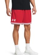 Under Armour Pantaloni scurti lejeri pentru baschet Perimetre - Alb/Rosu vermillion