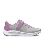 Under Armour Pantofi cu velcro pentru alergare GPS Pursuit 3 - Gri deschis/Lila pal
