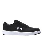 Under Armour Pantofi sport Court low-cut de piele si piele ecologica - Alb/Negru