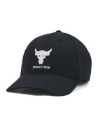 Under Armour Sapca cu capsa pe partea din spate pentru antrenament Project Rock - Alb/Negru stins