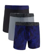 Under Armour Set de boxeri pentru fitness Performance - 3 perechi - Negru/Albastru royal