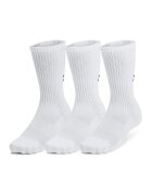 Under Armour Set de sosete lungi pentru fitness - 3 perechi - Alb murdar