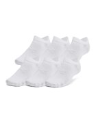 Under Armour Set de sosete pana la glezna pentru antrenament Essential - 6 perechi - Alb