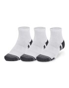 Under Armour Set de sosete scurte pentru fitness - 3 perechi - Alb/Negru