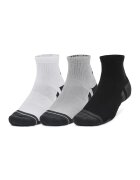 Under Armour Set de sosete scurte unisex pentru fitness - 3 perechi - Alb/Negru/Gri