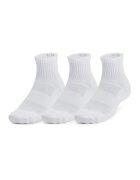 Under Armour Set de sosete unisex pentru fitness - 3 perechi - Alb