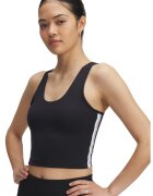 Under Armour Top crop cu logo - pentru fitness - Alb/Negru