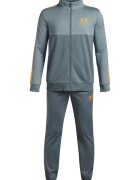 Under Armour Trening cu fermoar si model colorblock Rival - Gri/Portocaliu mandarina