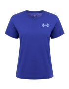 Under Armour Tricou cu decolteu la baza gatului si logo pe piept - Albastru indigo