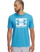 Under Armour Tricou cu decolteu rotund si logo ABC Camo - Alb/Albastru glaciar