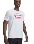 Under Armour Tricou cu imprimeu Iron Project Rock - Alb