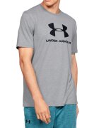 Under Armour Tricou cu imprimeu logo pentru antrenament Sportstyle - Gri melange