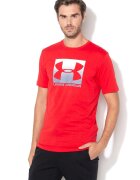 Under Armour Tricou cu imprimeu logo pentru fitness Boxed - Rosu