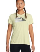 Under Armour Tricou cu imprimeu logo pentru fitness Velocity - Bej deschis