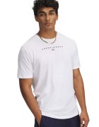 Under Armour Tricou cu imprimeu logo Stacked - Alb