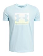 Under Armour Tricou cu logo din amestec de bumbac Boxed Sports - Alb/Albastru deschis