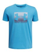 Under Armour Tricou cu logo din amestec de bumbac Boxed Sports - Albastru aquamarin
