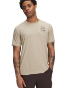 Under Armour Tricou cu logo si imprimeu pe spate Sports - Bej