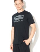 Under Armour Tricou cu logo Team Issue - Negru/Gri cenusiu