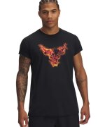 Under Armour Tricou cu model grafic Project Rock - Negru/Portocaliu
