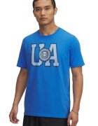 Under Armour Tricou din amestec de bumbac cu imprimeu logo College - Albastru royal/Alb murdar