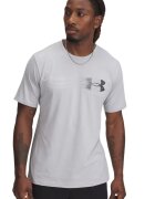 Under Armour Tricou din amestec de bumbac cu imprimeu logo - Negru/Gri deschis