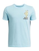 Under Armour Tricou din amestec de bumbac cu logo - Albastru deschis