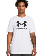 Under Armour Tricou lejer cu imprimeu logo - Negru/Alb murdar