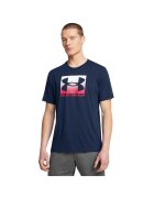 Under Armour Tricou lejer cu logo Boxed - Bleumarin