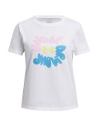 Under Armour Tricou lejer cu logo Bubble - Albastru pastel/Roz pastel/Alb optic