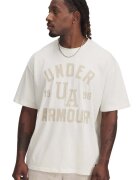 Under Armour Tricou supradimensionat din amestec de bumbac cu logo - Alb/Bej deschis