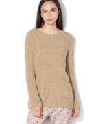 Undercolors of Benetton Pulover lejer din material pufos - cu buzunare - Maro camel