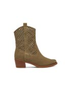 Unisa Botine dama GALATEA_BS - Piele naturala - Maro