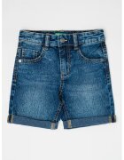 United Colors Of Benetton Blugi scurti cu aspect decolorat - Albastru