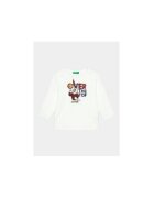 United Colors Of Benetton Bluza baieti - 303219123 - Bumbac - Alb - Alb