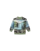 United Colors Of Benetton Bluza copii - verde - 100% bumbac -