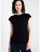 United Colors Of Benetton Bluza cu decolteu drapat - Negru