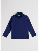 United Colors Of Benetton Bluza cu logo si guler inalt - Bleumarin