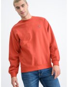 United Colors Of Benetton Bluza de trening din bumbac cu decolteu rotund - Caramiziu